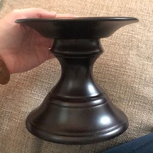 2 Pottery Barn Turned Wood Pillar Holders